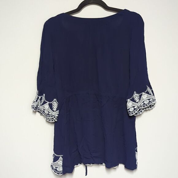 NWT Papermoon Navy and White Blouse - Picture 6 of 9